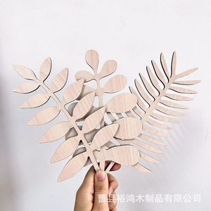Wooden <b>Leaf</b> <b>Wall</b> Stickers Multi Piece Package Scandinavian Style For Children's Rooms Diy <b>Decor</b> - Product Image 1