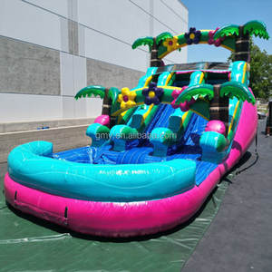 GMY Inflatables - <span class=keywords><strong>Location</strong></span> de structures gonflables - Toboggan aquatique gonflable aux couleurs vives avec <span class=keywords><strong>piscine</strong></span> pour enfants - Product Image 4