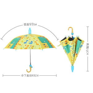 Parapluie droit CHUVABAND de luxe 16 pouces à 8 baleines, motif dessin animé mignon pour enfants, ouverture automatique, tube en fer, avec housse imperméable, idéal pour les cadeaux d'affaires - Product Image 6