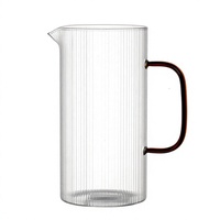 Mug en verre borosilicate résistant à la chaleur 1L, anti-explosion, prêt pour l'infusion de thé, pour bureau et bar, personnalisation en gros du logo