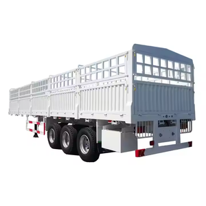 Semirremolque de 3 Ejes con Barandas Laterales para Transporte de Animales y Mercancías, Capacidad de Carga de 80 Toneladas, para Almacenes y Fábricas - Product Image 3