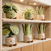 OEM ODM Klantgerichte Binnenplanten Collectie Pluche Speelgoed Zachte Pluche OEM ODM Groothandel Speelgoed Home Decor Retail Distributieprogramma