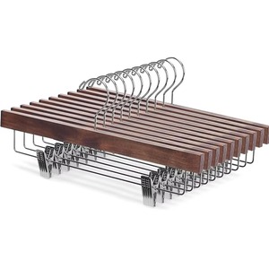 Cintres en <span class=keywords><strong>bois</strong></span> personnalisés haut de gamme avec pinces antidérapantes, gain de place, légers, recyclés, écologiques, à un seul niveau, pour vêtements et salon - Product Image 2