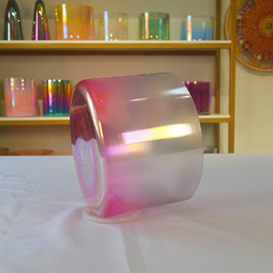 HF âm thanh chữa bệnh Bát lung linh màu hồng Gradient pha lê hát bát tinh khiết thạch anh pha lê giả kim âm thanh bát với Cát Pha Lê - Product Image 6