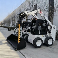 Tarière hydraulique WECAN pour chargeuse compacte, tarière à trous pour chargeuse compacte CE / EURO 5 / EPA