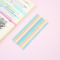 Transparente Markierstreifen aus PET, Langes Buchband, Wiederverwendbare Klebende Index-Tabs, Flaggen zum Annotieren für Studium, Schule und Bürobedarf