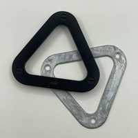 Œillet triangulaire personnalisé en plastique et métal écologique avec base de fixation pour la décoration de sacs et sacs à main, vente en gros