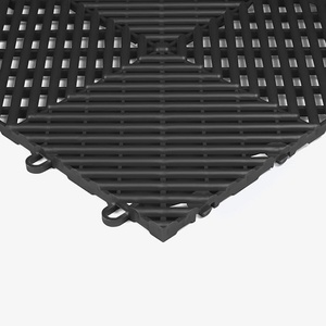 Suelo de plástico antideslizante para uso en interiores, azulejos <span class=keywords><strong>Click</strong></span>-<span class=keywords><strong>Clack</strong></span>, lavado de <span class=keywords><strong>coches</strong></span>, garaje, exterior, ventilado, azulejos a cuadros, Interior - Product Image 4