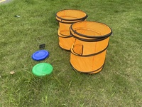 Jouets de plage d'extérieur pour l'arrière-cour Cible pliante Portable Jeu de disque volant Yard pong Pop up pliable Jeu de seau de lancer de cible