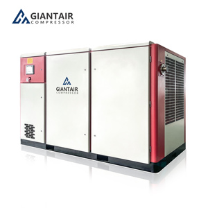 Compresor de bajo ruido de fábrica GIANTAIR, compresores de aire de tornillo industriales sin aceite seco de 220V, 100HP, 75kw - Product Image 3
