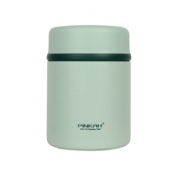 PINKAH Mini boîte à lunch isotherme pour aliments chauds Boîte à lunch sous vide en acier inoxydable de 14oz pour l'école