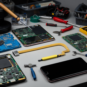 Cable flexible Xiaomi con sensor de huellas dactilares para Poco M3 Redmi 9T Amarillo - Product Image 3