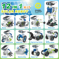 Kit de robot solaire scientifique 12 en 1, jouet de construction DIY, outil d'apprentissage éducatif, robots technologiques, gadgets technologiques