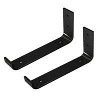 Supports d'étagère Support d'angle noir Garde-corps robuste Main courante d'escalier Étagère flottante en métal fixée au mur Supports réglables