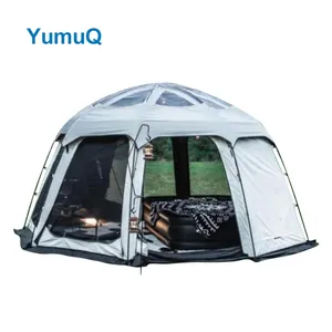 YumuQ Outdoor Waterproof Family Portable Two Layer Backpack Garden Camping Dome Tent Commander