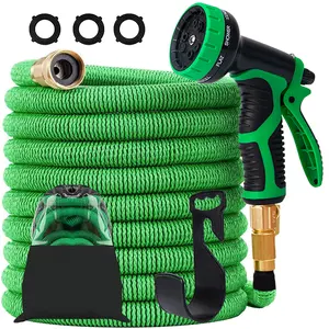 JOYMADE Expandable Magic Flex heated garden hose To Watering With Spray Gun Garden Car Water Pipe Hoses Watering 25-200FT