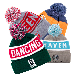 Custom <strong>Beanie</strong> Embroidery Designer Embroidered logo Wholesale Acrylic <strong>Pom</strong> <strong>Pom</strong> <strong>Beanie</strong> Hats - Product Image 1