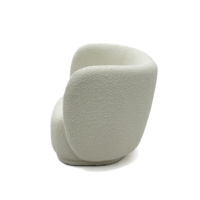 Fauteuil d'appoint moderne en tissu durable et doux, fauteuil de détente enveloppant et arrondi pour la maison et l'hôtel
