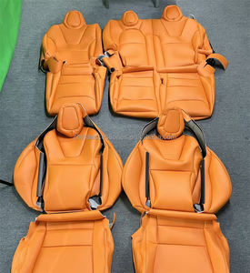 Housses de siège de voiture en cuir personnalisées YLC 2025, ensemble complet, taille originale, coussins imperméables, prix fabricant pour <span class=keywords><strong>Tesla</strong></span> - Product Image 2