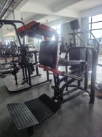 Appareil de Squat V à Charge de Plaques avec Butée de Sécurité et Support Dorsal pour Quadriceps, Usage Commercial en Salle de Sport