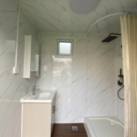 Salle de bain mobile extensible de haute qualité, toilettes préfabriquées portables avec douche pour maison et appartement, fabriquées en panneaux sandwich