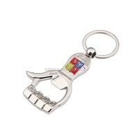 Vente en gros en alliage de zinc avec logo personnalisé ouvre-bouteille de bière en métal porte-clés feuille personnalisée Bahamas souvenir peut en forme de porte-clés avec drapeau