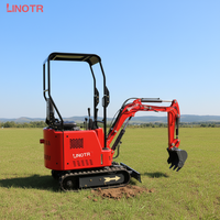 Mini-excavatrice sur chenilles de 1,5 T certifiée CE, fabriquée en Chine, avec moteur, pompe, boîte de vitesses et engrenages haute performance, pour l'exportation