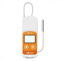 Enregistreur de données de température numérique USB Elitech RC-5+ TE avec sonde externe, enregistrement automatique PDF/Excel/TXT, enregistreur réutilisable en plastique
