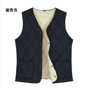 2025 nouveau <span class=keywords><strong>gilet</strong></span> en coton pour hommes avec <span class=keywords><strong>velours</strong></span> épaissi grande taille débardeur chaud pour papa pour les personnes d'âge moyen et âgées - Product Image 6