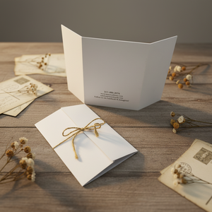 经典复古三折式商店礼品卡定制特殊纸张精美婚礼请柬 - Product Image 1