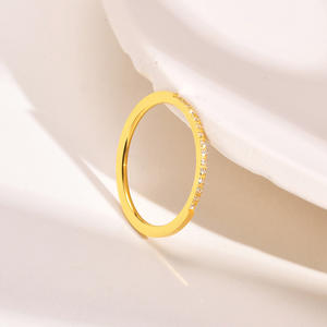Taige Accessoires <span class=keywords><strong>bague</strong></span> en zircon couleur acier inoxydable extrêmement fine 1MM de large accessoires transfrontaliers simples pour femmes - Product Image 5