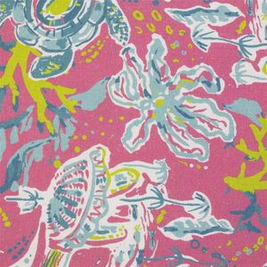 Tissu de textile à la maison d'impression numérique personnalisée tissus de lin imprimés d'organisme marin d'animal de mer pour l'habillement - Product Image 2