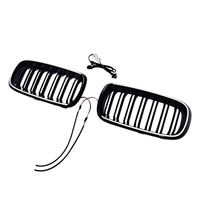 Grille de remplacement LED double style premium illuminée pour BMW X5 F15 / X6 F16 2014-2018 – Calandre avant lumineuse avec éclairage
