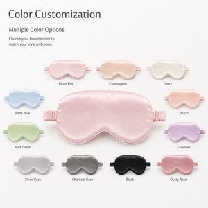 Máscara de Dormir de Satén Suave al por Mayor, Antifaz de Seda Sintética para Viajes en Avión, Hotel, con Correa Elástica - Product Image 3