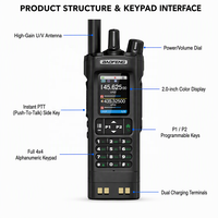 Robustes DMR Walkie-Talkie für DM-32UV GPS-Positionierung NOAA Wetterkanal USB-C Aufladbar 10W VHF/UHF 2000-2500mAh