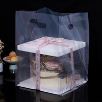 Sacs à gâteaux transparents épaissis recyclables en plastique LDPE avec impression sérigraphique pour l'emballage de pain, desserts, pâtisseries et plats à emporter