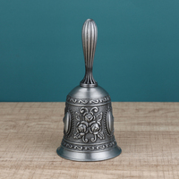 Cloche d'école antique, cloche sculptée à la main à vendre, bouilloire à eau personnalisée, cloche de salle à manger, accessoires d'éducation préscolaire