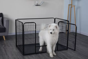 Köpek yavrusu Run katlanabilir kalem taşınabilir köpek kulübesi kapalı ağır Metal küçük orta büyük köpekler tavşanlar için <span class=keywords><strong>Yard</strong></span> kalem oyna - Product Image 6