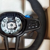 Volant en cuir et fibre de carbone personnalisé CS adapté aux BMW G29 G20 G87 M2 G22 G26 G30 G80 G82 F90 F30 F10 F02 F20 F80 M5 M3