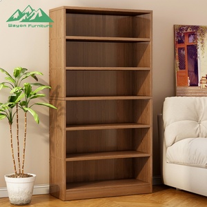 Estantería Moderna <span class=keywords><strong>de</strong></span> <span class=keywords><strong>Madera</strong></span> Wayon con Estantes Abiertos, Acabado en <span class=keywords><strong>Madera</strong></span> Clara <span class=keywords><strong>Natural</strong></span> para Almacenamiento en el Hogar u Oficina - Product Image 1