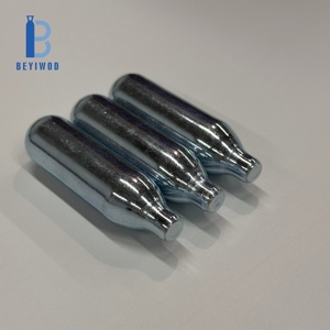Mini 8 Gram katrij <span class=keywords><strong>CO2</strong></span> tidak berulir, silinder <span class=keywords><strong>CO2</strong></span> tinggi 8g Aluminium untuk Gas <span class=keywords><strong>CO2</strong></span> air Soda - Product Image 1