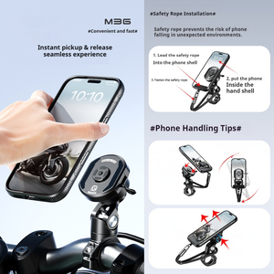 Soporte Magnético para Teléfono de Motocicleta Kewig con 4 Bloqueos, Absorción de Impactos, Liberación Rápida, Operación con una Mano, Aleación de Aluminio para Conducir - Product Image 2