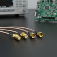 Kabel Antena Koaksial RG316 50ohm Isolasi PTFE Konduktor Tembaga Murni RoHS untuk Penggunaan Elektronik (Laku Keras, 2 Buah untuk Pria)
