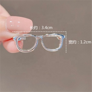 Personalizado lindo recorte gafas solapa Pin Metal broche vidrio Pin - Product Image 3