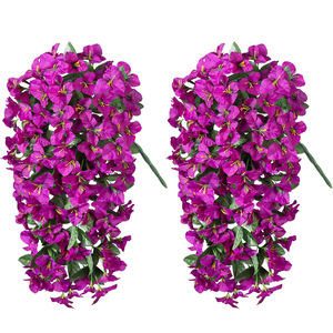 Wholesale Handmade Silk <strong>Artificial</strong> Bougainvillea <strong>Hanging</strong> <strong>Basket</strong> Vine Faux Wall <strong>Hanging</strong> <strong>Flower</strong> for Garden Indoor Outdoor Layout - Product Image 6
