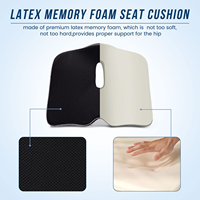 Coussin de siège orthopédique en mousse à mémoire de forme, design ergonomique découpé, soulagement de la pression, coussin de chaise pour bureau et voiture