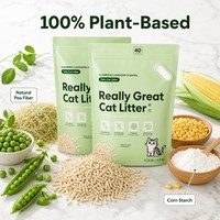 Fabricant OEM, vente en gros de litière pour chat en tofu de fibres de soja naturelles, 1,5 mm, jetable aux toilettes, à agglomération rapide, sable de tofu