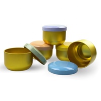 En gros, petits pots ronds en fer blanc pour peinture, safran, café, épices, thé, lait et chewing-gum