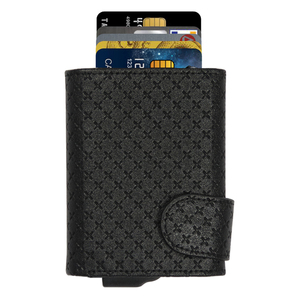 CardHoda Aluminum PU <b>Wallet</b> X Pattern Collection <b>RFID</b> <b>Blocking</b> Card Holder 4-6 Cards Money Short Length Unisex - Product Image 3