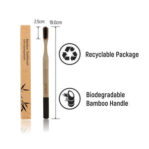 Produsen Grosir Oem Sikat Gigi Organik Alami Portabel Bentuk U Tanpa Sampah dari Bambu dengan Kotak - Product Image 3